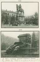  1914-1918 1918 Metz Esplanade la staue de l'empreur renversé Esplanade the staue of the reversed empror.jpg 